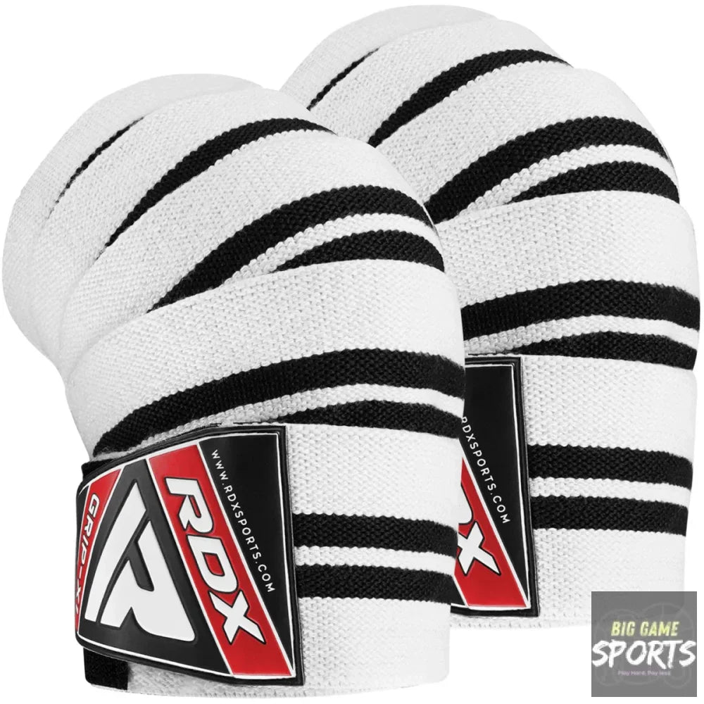 RDX K1 Elasticated White Knee Wraps - Knee Supports