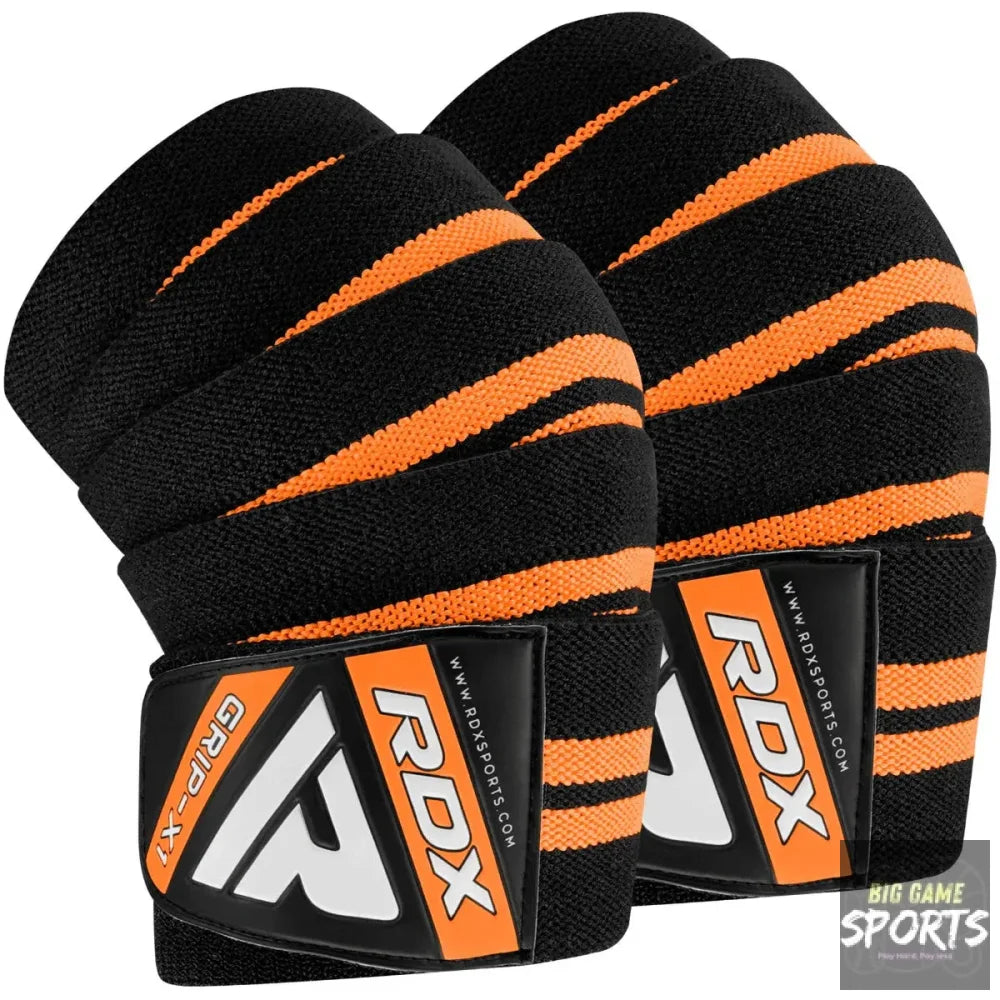 RDX K3 Elasticated Orange Knee Wraps - Knee Supports