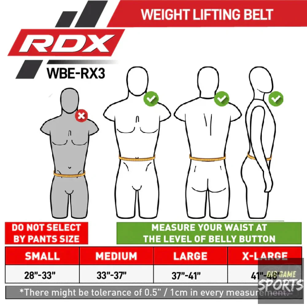 RDX X3 Red Neoprene Weightlifting Gym Belt - Weightlifting Belts