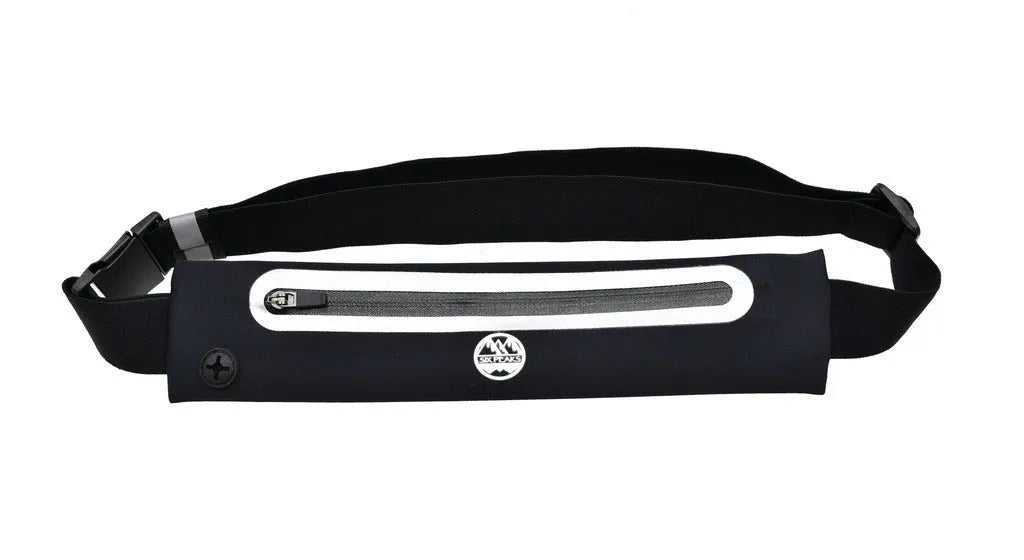 Six peaks Reflective Running Expandable Waist Belt Black