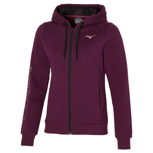 Mizuno Womens Sweat Jacket Grape Wine