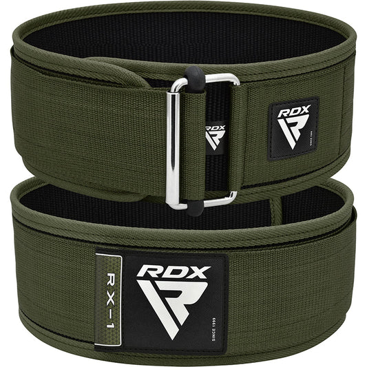 RDX RX1 Army Green Fabric Weightlifting Gym Belt