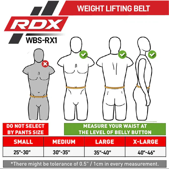 RDX RX1 Red Fabric Weightlifting Gym Belt