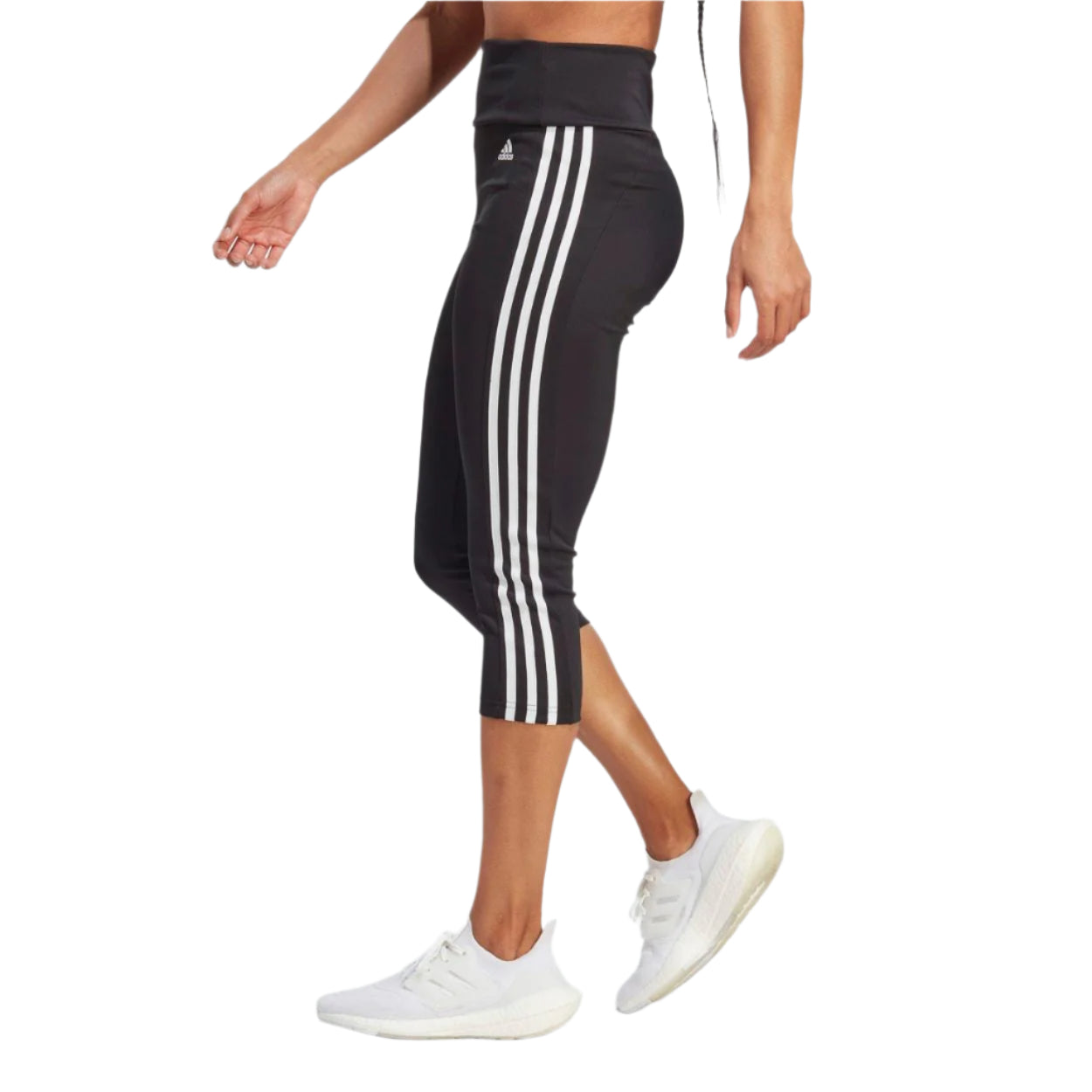 adidas Womens Designed To Move High-Rise 3-Stripes ¾ Sport Leggings