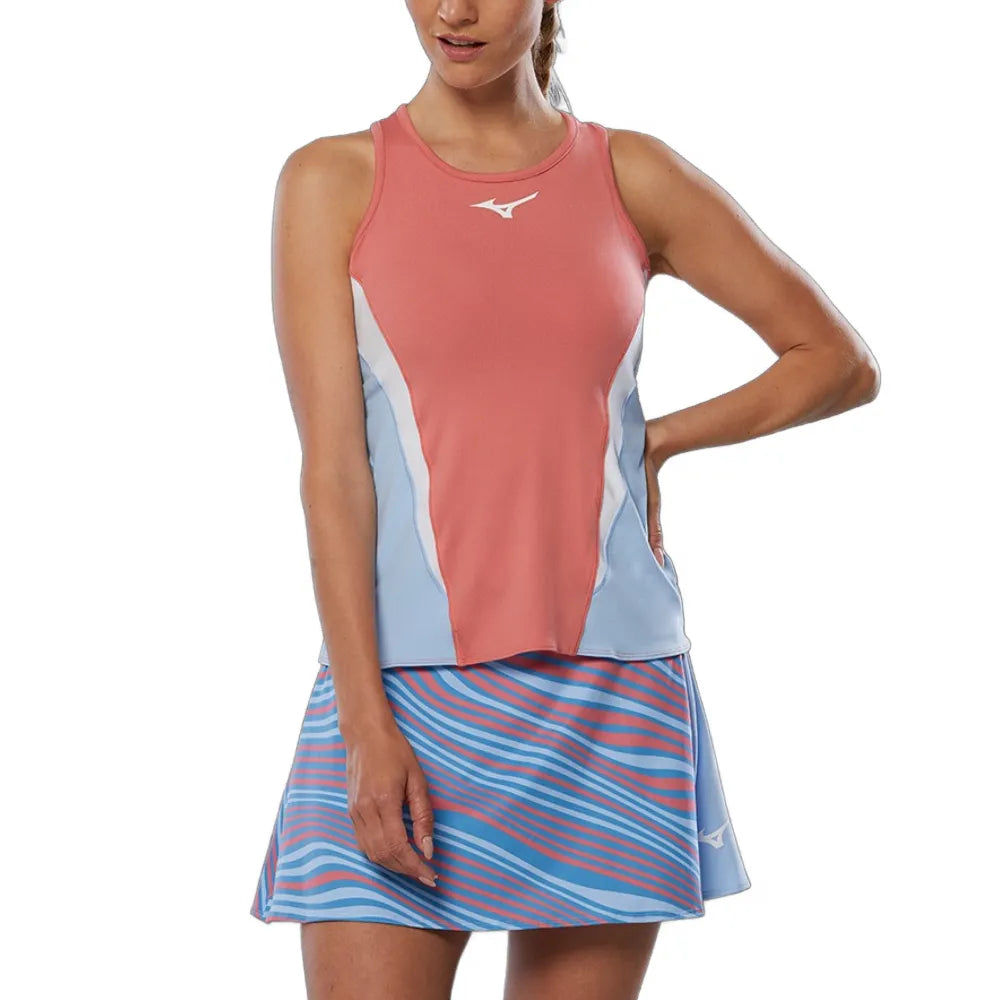 Mizuno Womens Printed Tank Top Tea Rose