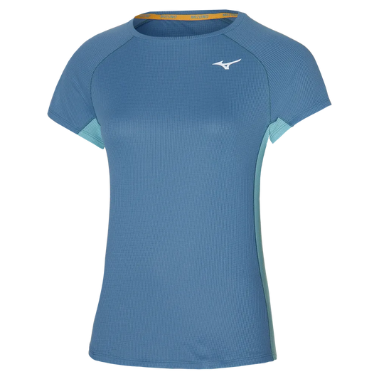 Mizuno Womens DRYAEROFLOW Gym T-Shirt - Copen Blue