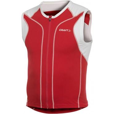 Craft Mens Red/White Tri Singlet