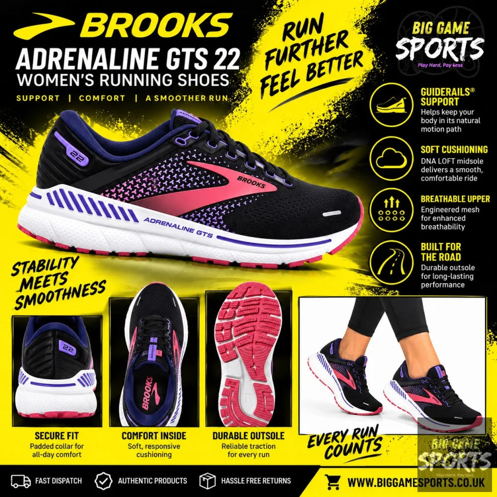 Brooks Adrenaline GTS 22 Women’s Running Shoes - 3.5 UK - Running Shoes