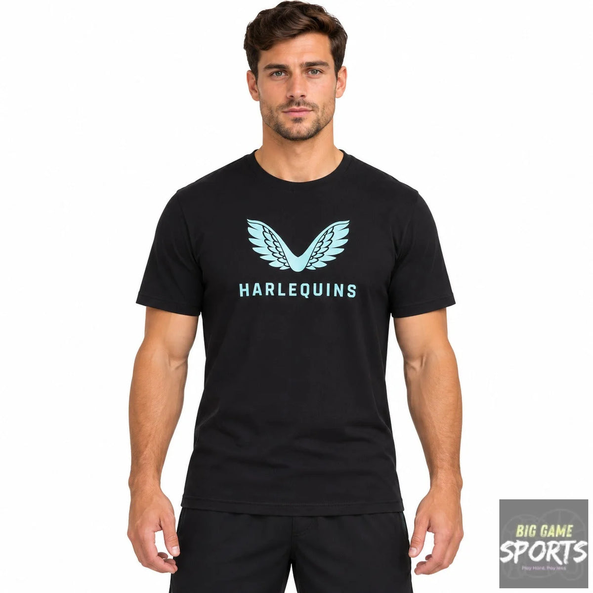 Castore Harlequins Rugby Men’s 2022/2023 Cotton Logo T-Shirt - T-Shirts