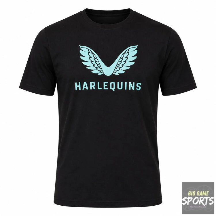 Castore Harlequins Rugby Men’s 2022/2023 Cotton Logo T-Shirt - T-Shirts