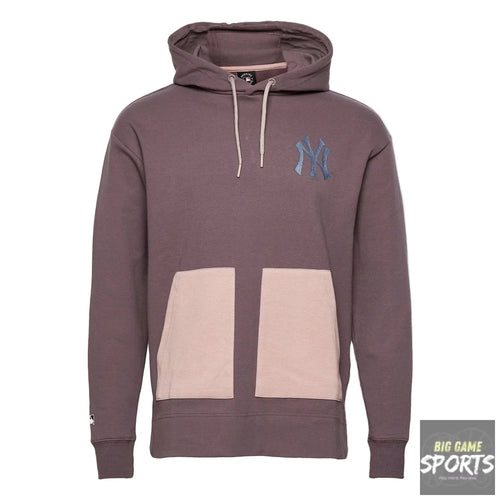 Brown hoodie with a logo on the chest against a white background