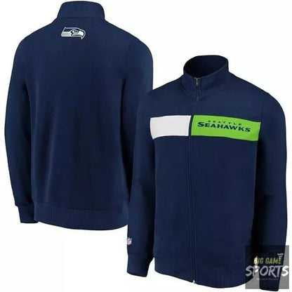Fanatics Seattle Seahawks Men’s Iconic Past & Present fleece Track Jacket - Jacket