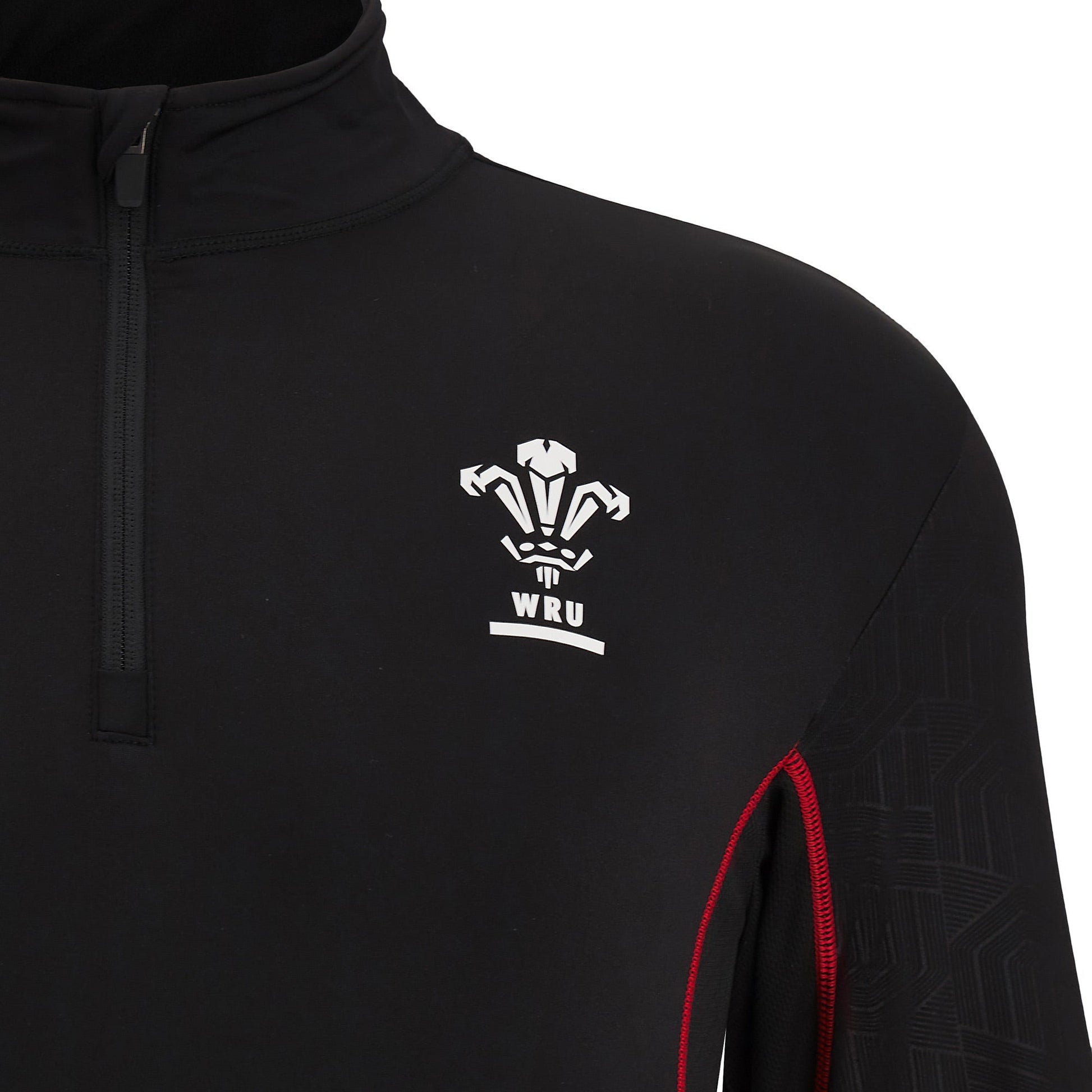 Macron Wales Official WRU 22/23 Mens Travel ¼ Zip Jacket