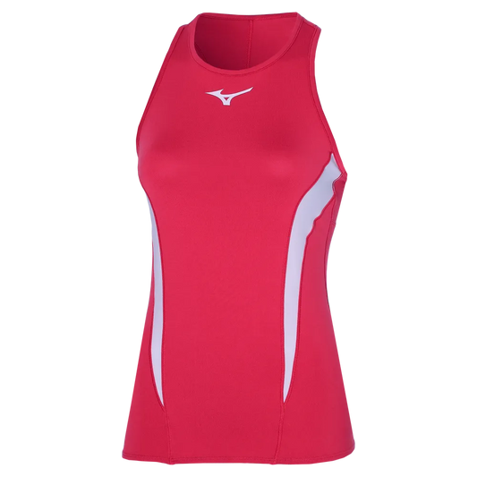 Mizuno Womens Printed Tank Top Opera Red