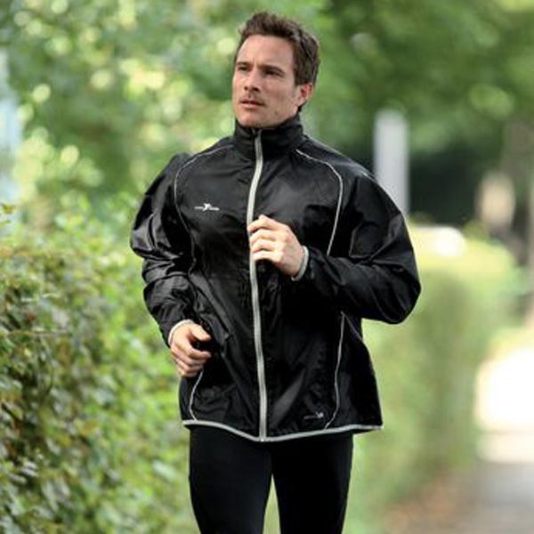 Precision Training Running Rain Jacket Black/silver