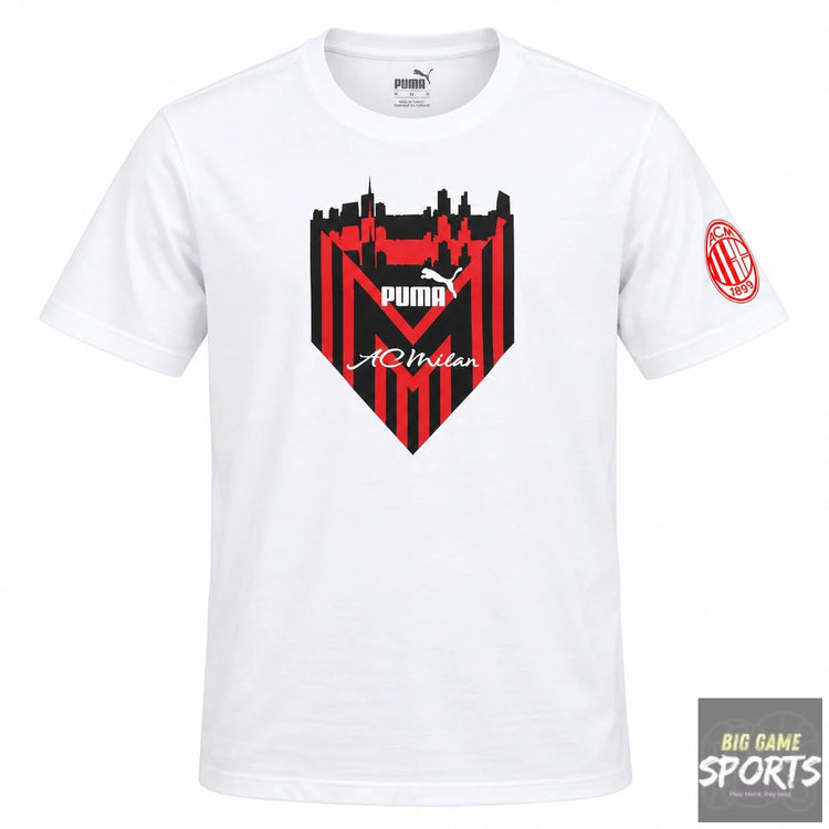 Puma AC Milan Football Men’s 2023/2024 FtblIcons Cotton T-Shirt - T-Shirts