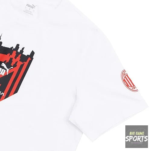 Puma AC Milan Football Men’s 2023/2024 FtblIcons Cotton T-Shirt - T-Shirts