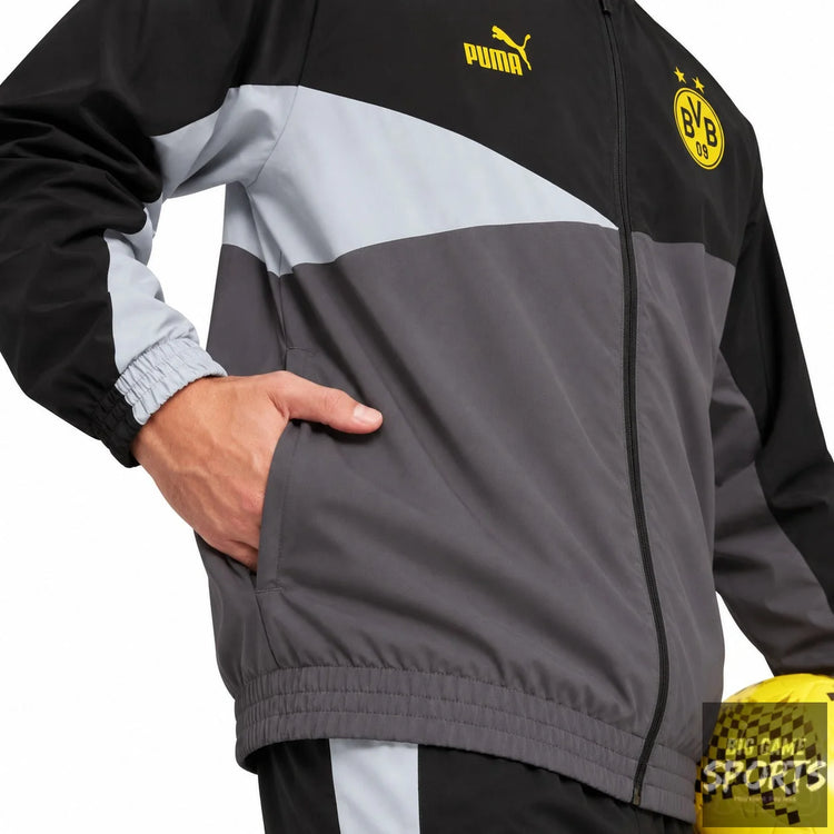 Puma BVB Borussia Dortmund Football Men’s Woven Full Zip Track Jacket - Jackets