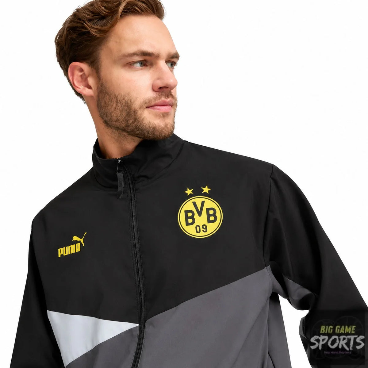 Puma BVB Borussia Dortmund Football Men’s Woven Full Zip Track Jacket - Jackets