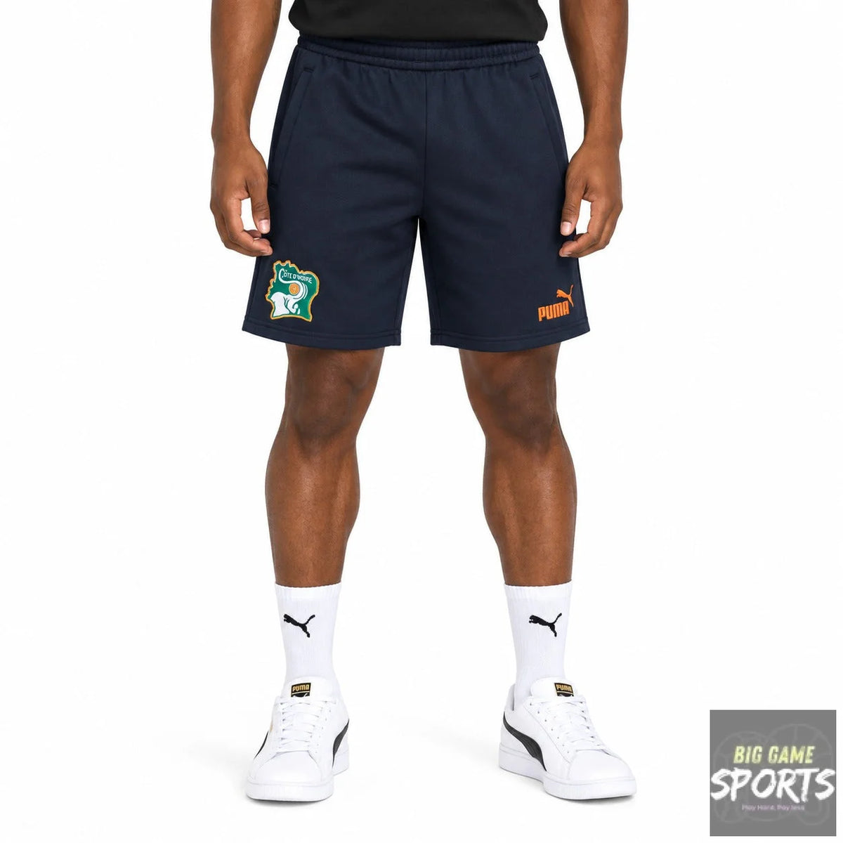 Puma FIF Ivory Coast Football Men’s 2023/2024 FtblCulture Shorts Zip Pockets