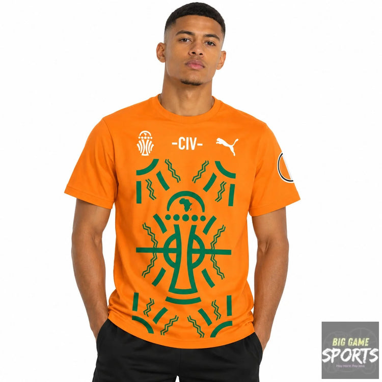 Puma FIF Ivory Coast TotalEnergies 2023 AFCON Supporters T-Shirt - S - T-Shirts