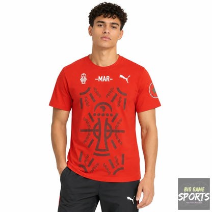 Puma FRMF Morocco Football TotalEnergies 2023 AFCON Supporters T-Shirt - T-Shirts