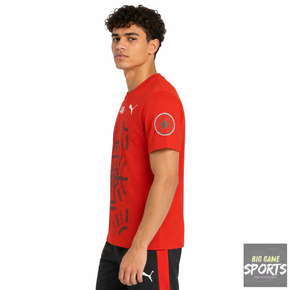 Puma FRMF Morocco Football TotalEnergies 2023 AFCON Supporters T-Shirt - T-Shirts