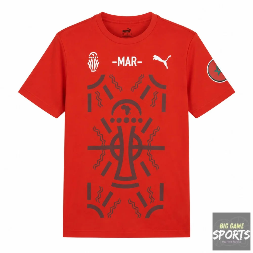 Puma FRMF Morocco Football TotalEnergies 2023 AFCON Supporters T-Shirt - T-Shirts