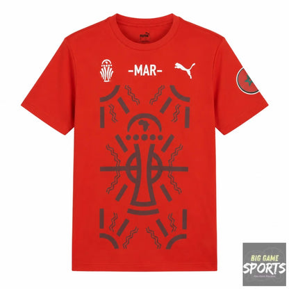 Puma FRMF Morocco Football TotalEnergies 2023 AFCON Supporters T-Shirt - T-Shirts
