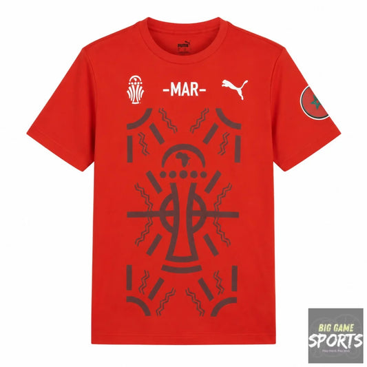 Puma FRMF Morocco Football TotalEnergies 2023 AFCON Supporters T-Shirt - T-Shirts