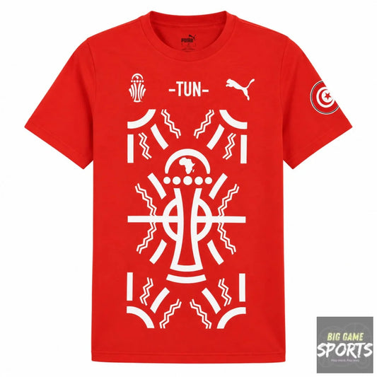 Puma FTF Tunisia Football TotalEnergies 2023 AFCON Supporters T-Shirt - T-Shirts
