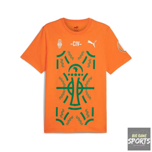 Puma CAF Ivory Coast FIF TotalEnergies AFCON Supporters T-Shirt - T-Shirts