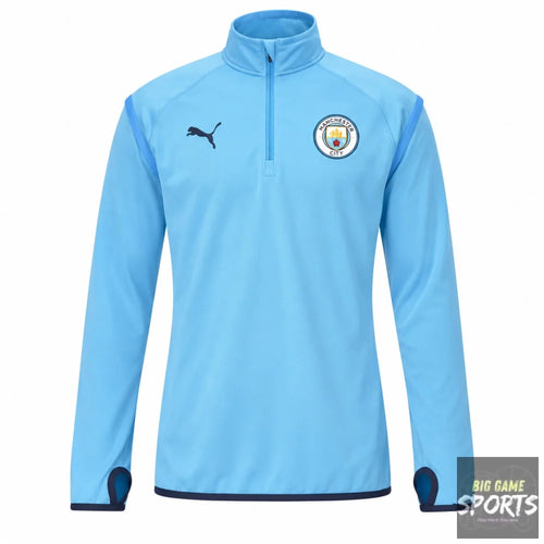 Puma Manchester City FC Men’s 2021/2022 Warm Up 1/4 Zip Midlayer Top - XL - Jackets