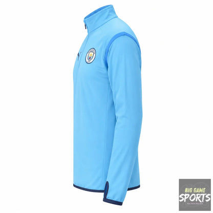 Puma Manchester City FC Men’s 2021/2022 Warm Up 1/4 Zip Midlayer Top - XL - Jackets