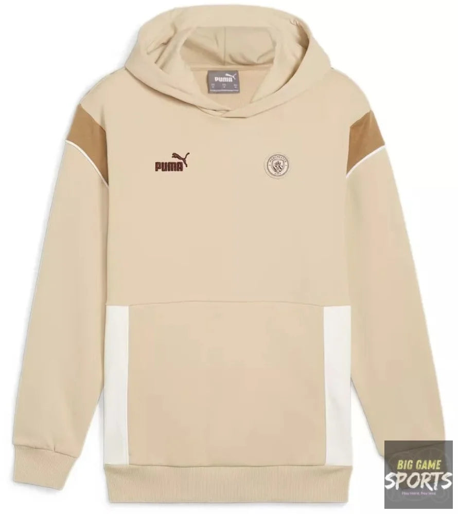 Puma Manchester City FC Men’s 2023/2024 FtblArchive Hoodie Oatmeal - Hoodies