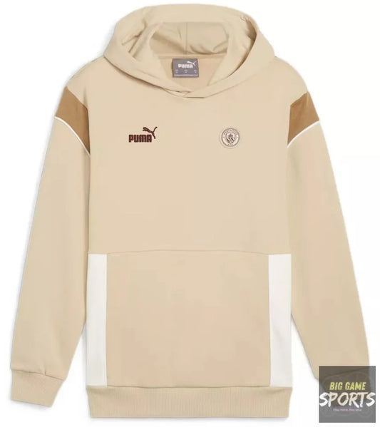 Puma Manchester City FC Men’s 2023/2024 FtblArchive Hoodie Oatmeal - Hoodies
