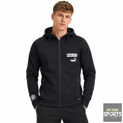 Puma Manchester City FC Men’s Football Casuals Full Zip Hooded Jacket - Hoodies