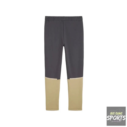 Two-tone gray and beige pants on a white background