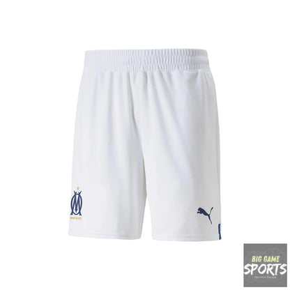 White shorts with logos on a white background