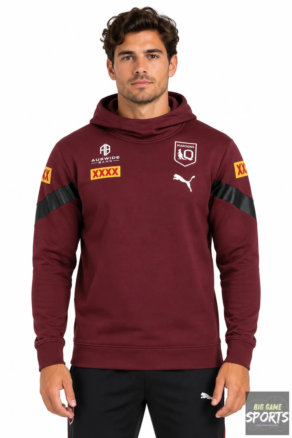 Puma Queensland Maroons State of Origin Men’s 2023 Overhead Team Hoodie - Hoodies