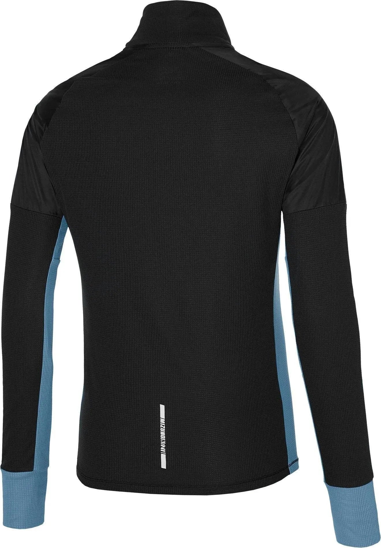 Mizuno Womens Hybrid Long Sleeve Gym Tee - Black & Blue