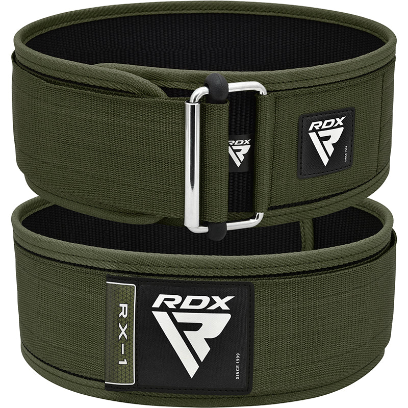 RDX RX1 Army Green Fabric Weightlifting Gym Belt - Weightlifting Belts