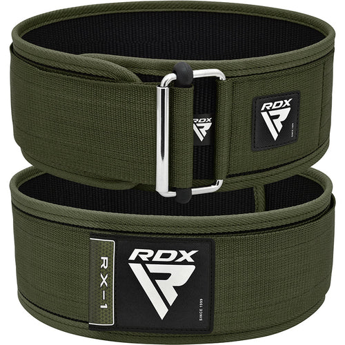 RDX RX1 Army Green Fabric Weightlifting Gym Belt - Weightlifting Belts