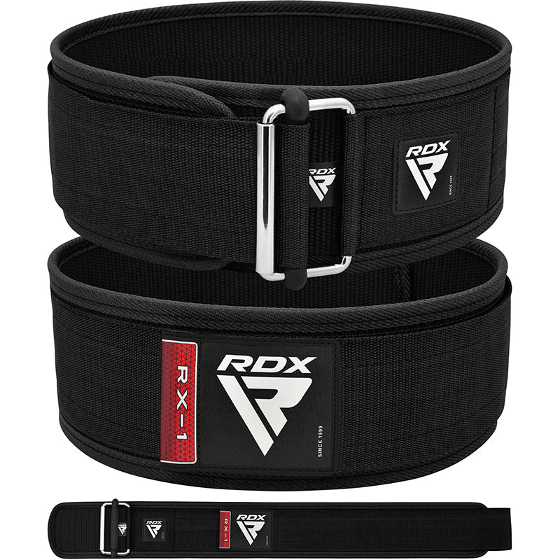 RDX RX1 Black Fabric Weightlifting Gym Belt - Weightlifting Belts