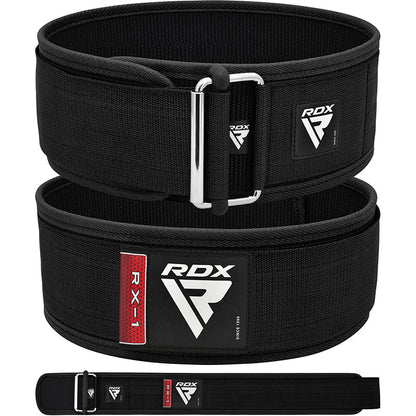 RDX RX1 Black Fabric Weightlifting Gym Belt - Weightlifting Belts
