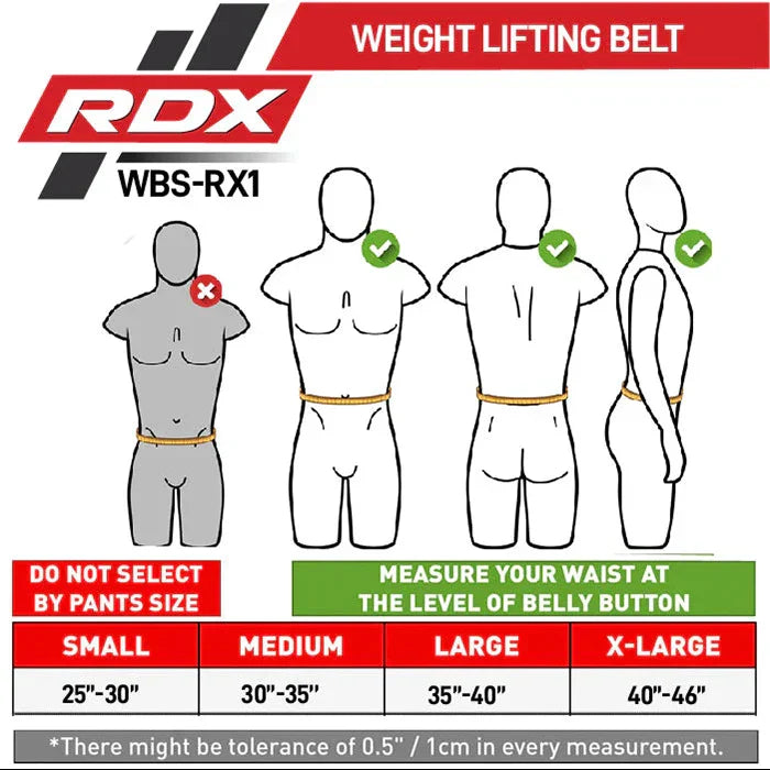 RDX RX1 Blue Fabric Weightlifting Gym Belt - Weightlifting Belts