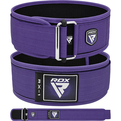 RDX RX1 Purple Fabric Weightlifting Gym Belt - M - Weightlifting Belts