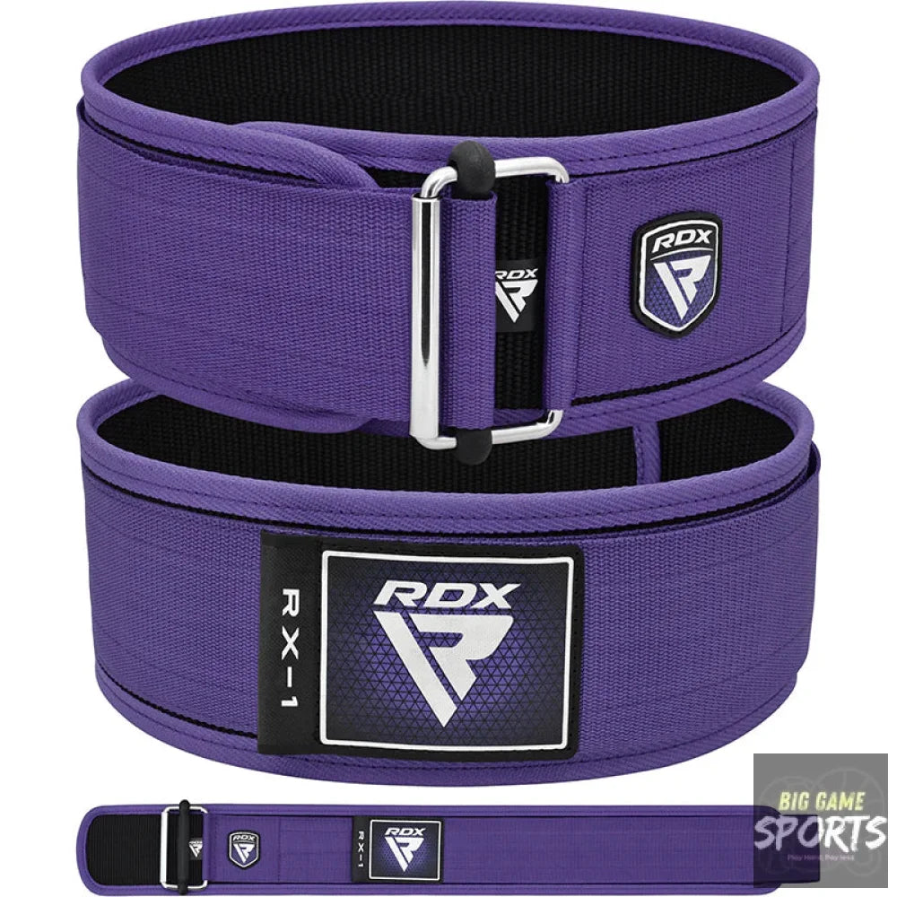 RDX RX1 Purple Fabric Weightlifting Gym Belt - M - Weightlifting Belts
