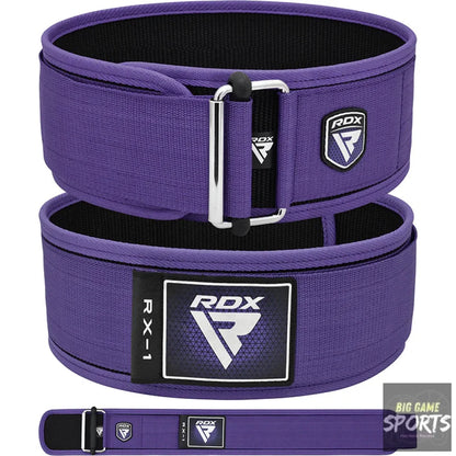 RDX RX1 Purple Fabric Weightlifting Gym Belt - M - Weightlifting Belts