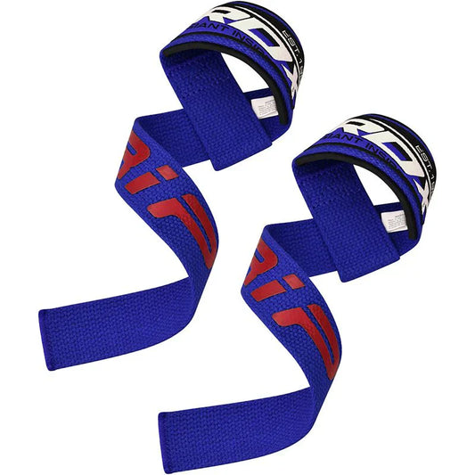 RDX W2 Blue Weightlifting Straps - Straps & Hooks